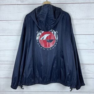 Polo Sport Ralph Lauren Wave Windbreaker Pullover Jacket 90s Mens XL Blue